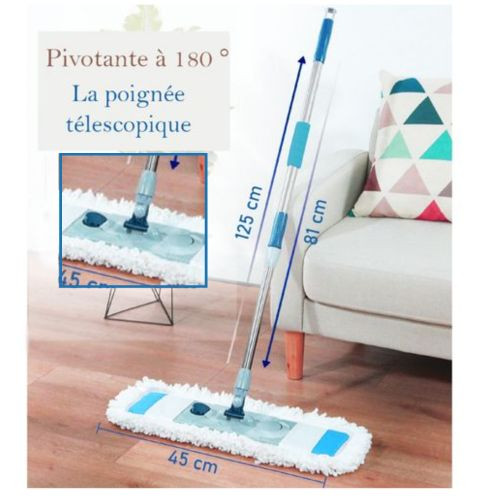 Balai Microfibres Complet - Bleu Turquoise